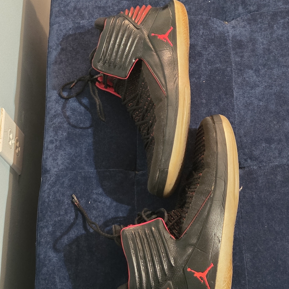 Jordan Black and Red Logo Sneakers - Picture 7 of 8